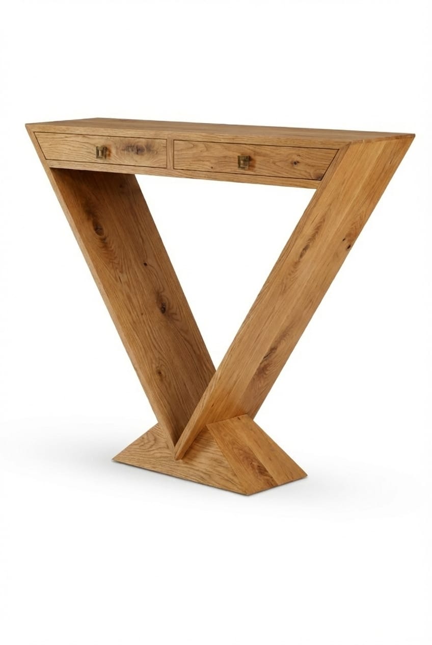 Console Sculpturale "Épure" – Chêne Massif